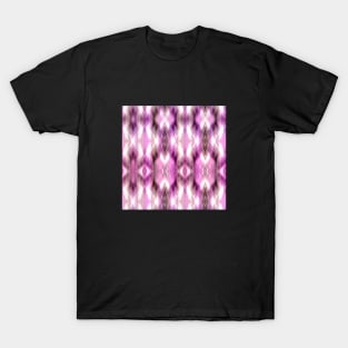 Feathered Pink and Purple Pattern T-Shirt